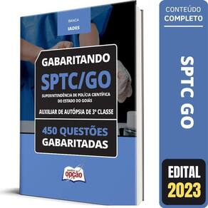 Caderno De Testes Sptc-Go Auxiliar De Autópsia De 3 Classe