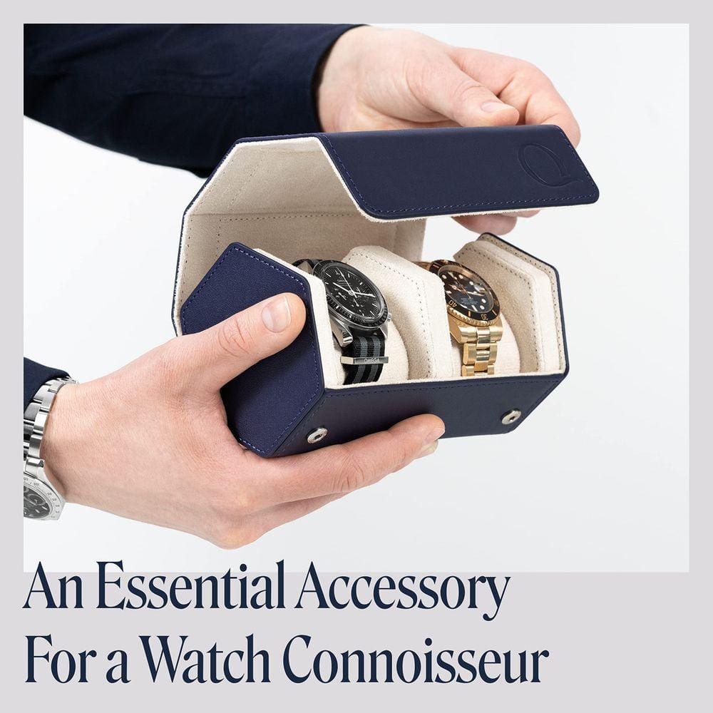 Estojo de couro WWATCHBANDS para homens Hexagon Single