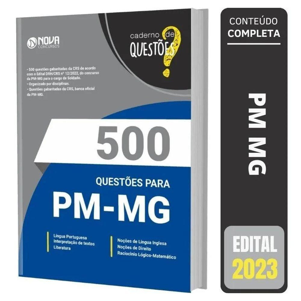 Caderno De Questões Gabaritadas Pm Mg