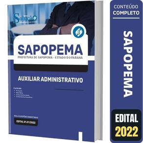 Apostila Concurso Sapopema Pr - Auxiliar Administrativo