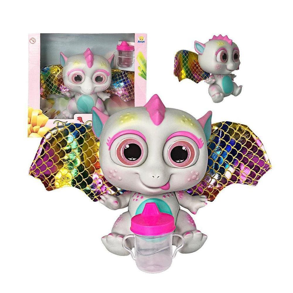 Bebê Dragão Flying Baby com Asas - Branco