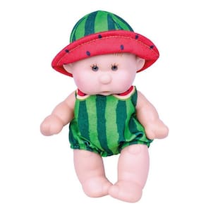 Boneca Bebe Com Cheirinho Fruity Baby Melancia Vinil 22 Cm