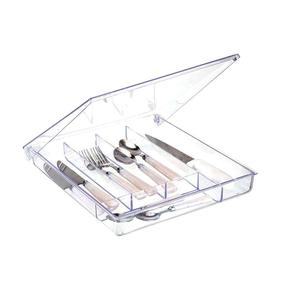 Porta Talher Organizador De Talheres Multiuso Com Tampa