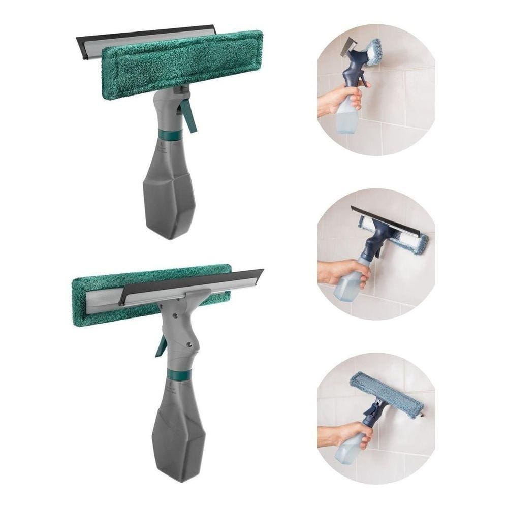 Rodo Limpa Vidros Spray Mop 3 Em 1 Limpeza Fácil Rápida