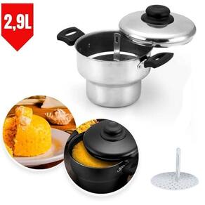 Panela Cuscuzeira Alumínio Antiaderente Cozinha 2,9 Litros