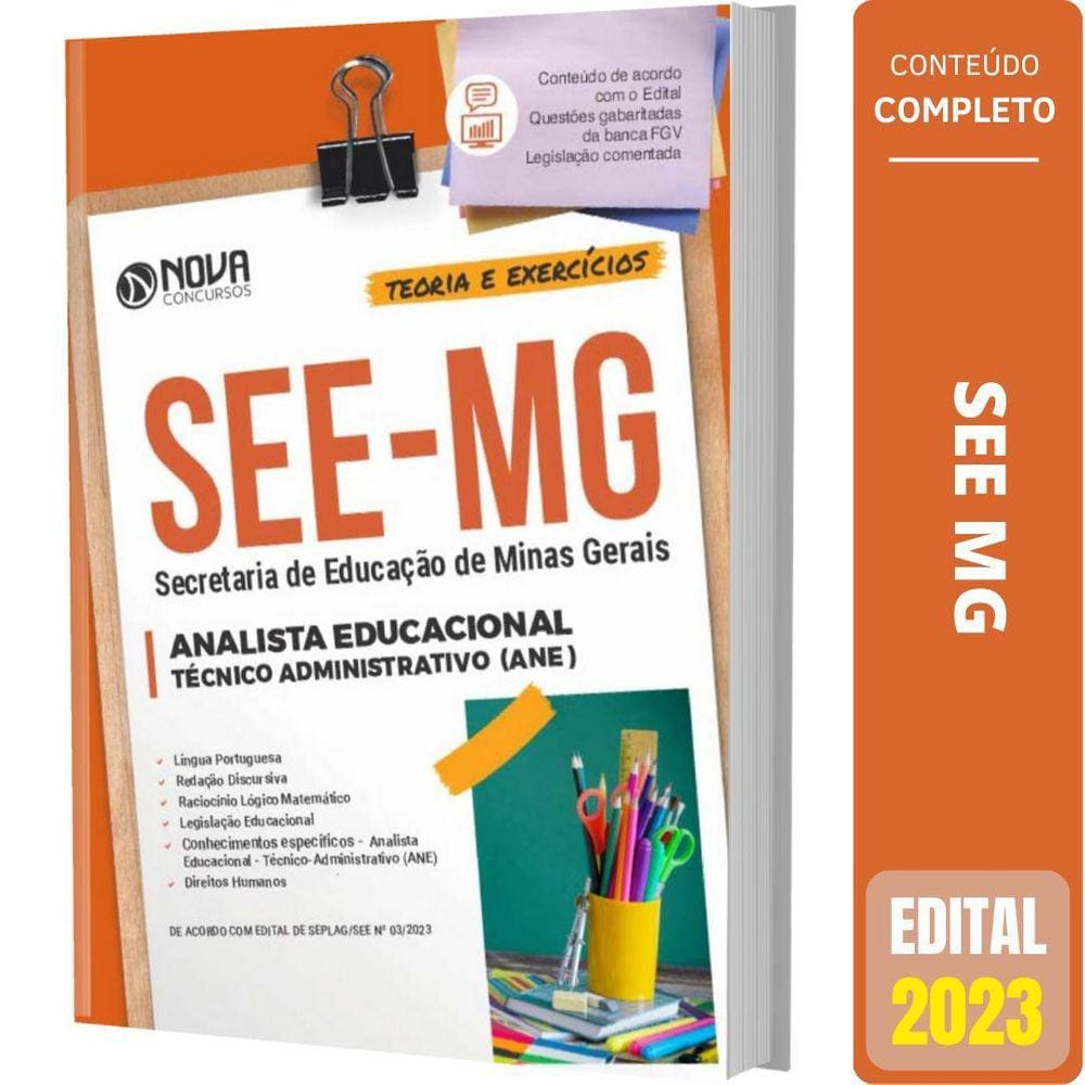 Apostila See Mg 2023 Analista Educacional Técnico