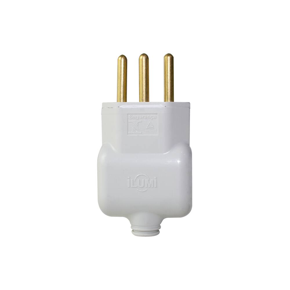 Plugue 2 P + T Macho 10 A 250 V - Ilumi
