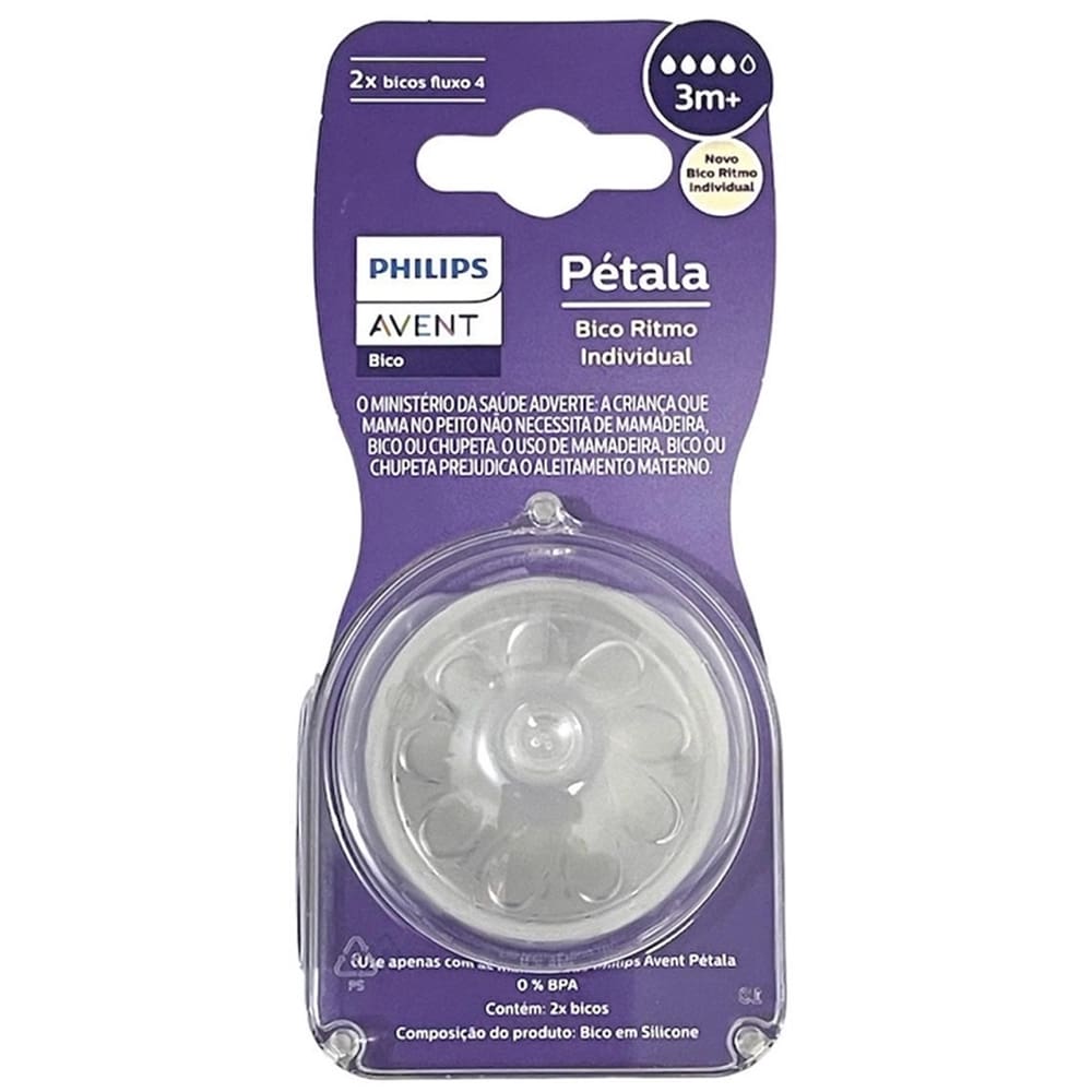 Bico de Mamadeira Pétala Anti Gotejamento +3m Philips Avent