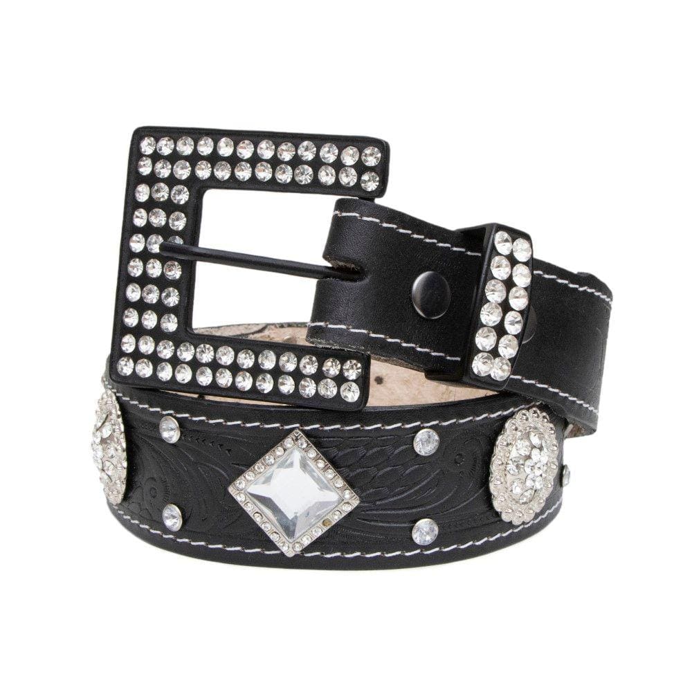 Cinto Fivela Country Couro Feminino Com Strass Luxo Boiadeira Festa do Peao de Barretos