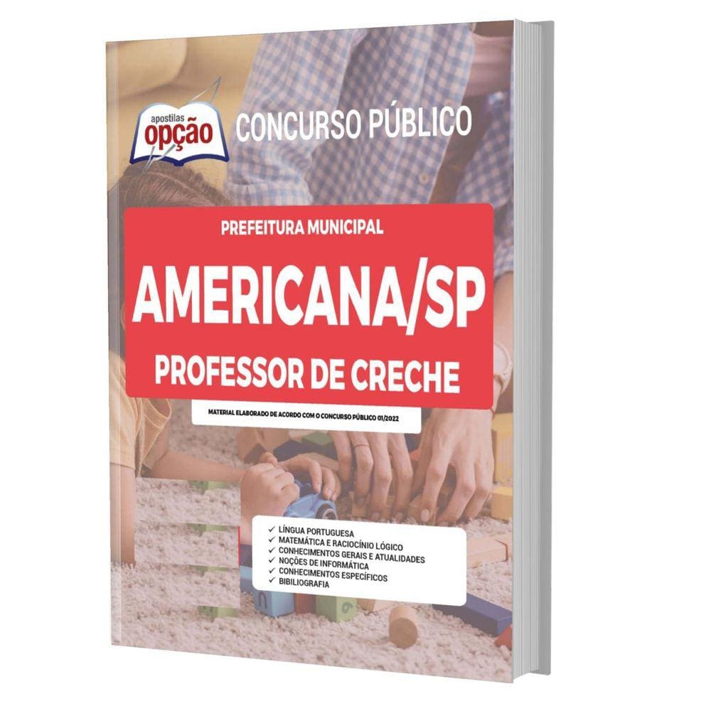 Apostila Concurso Americana Sp - Professor De Creche