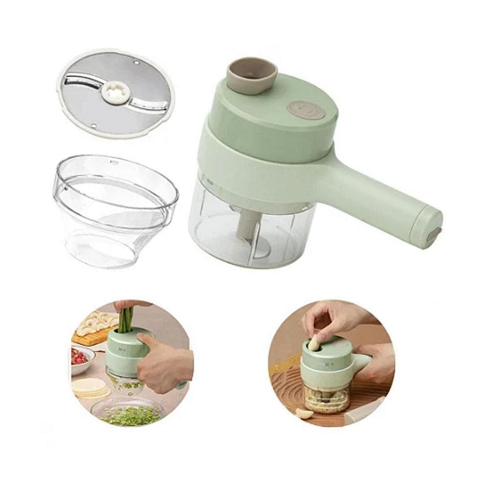 Mini Processador Triturador Recarregável Fatiador Elétrico