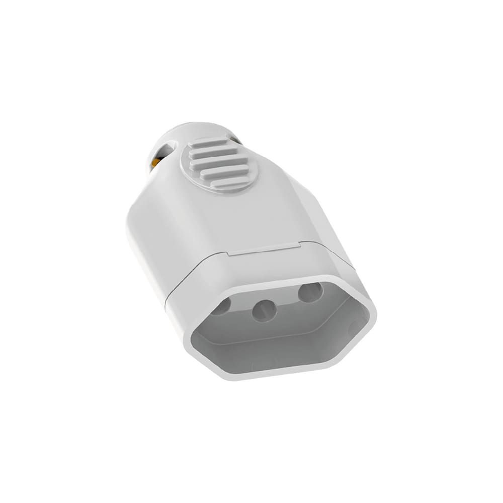 Plugue 2 P + T Fêmea 10 A 250 V - Ilumi