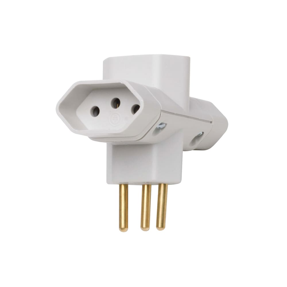 Plugue T 3 Saídas 2 P + T 10 A 250 V