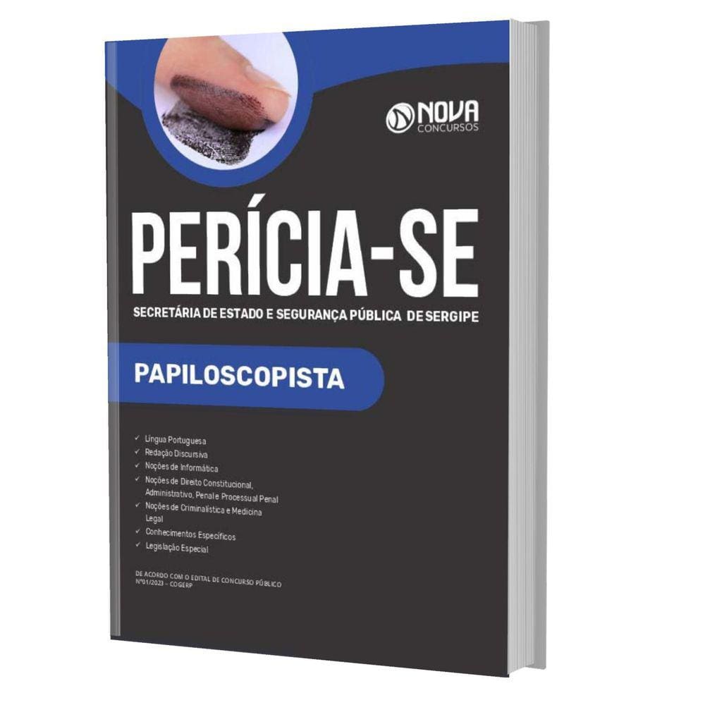 Apostila SSP-SE 2023 - Papiloscopista - Nova Concursos