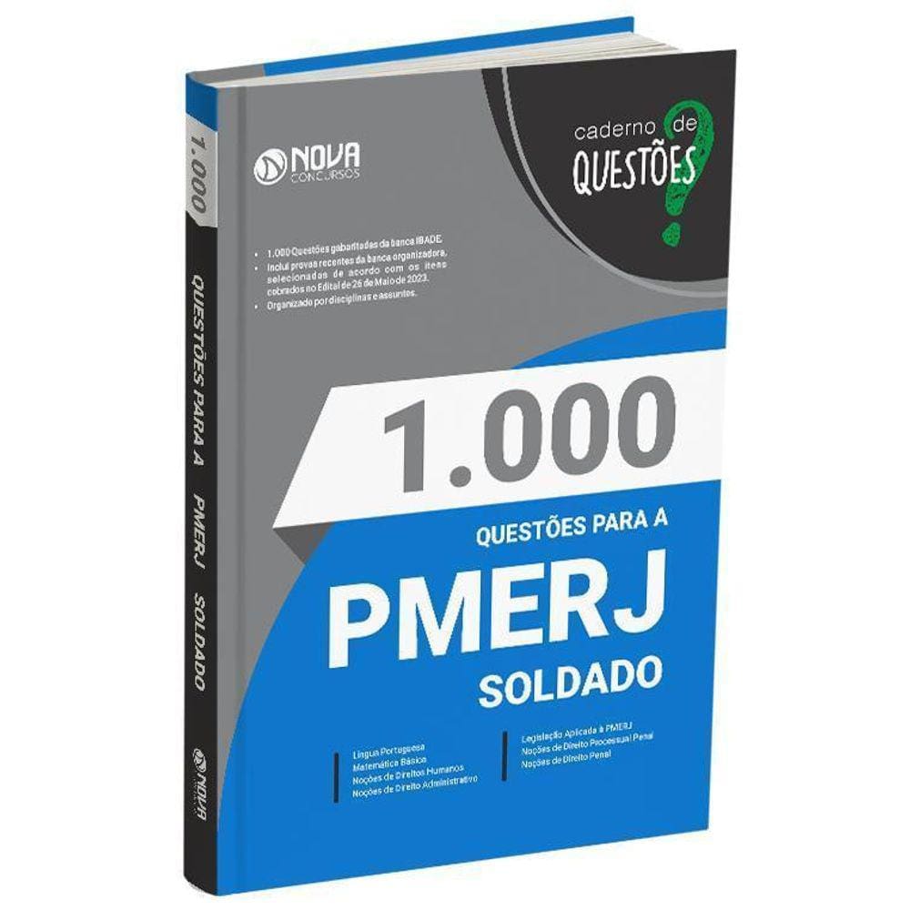 Livro 1.000 Questões Gabaritadas Pmerj - Soldado
