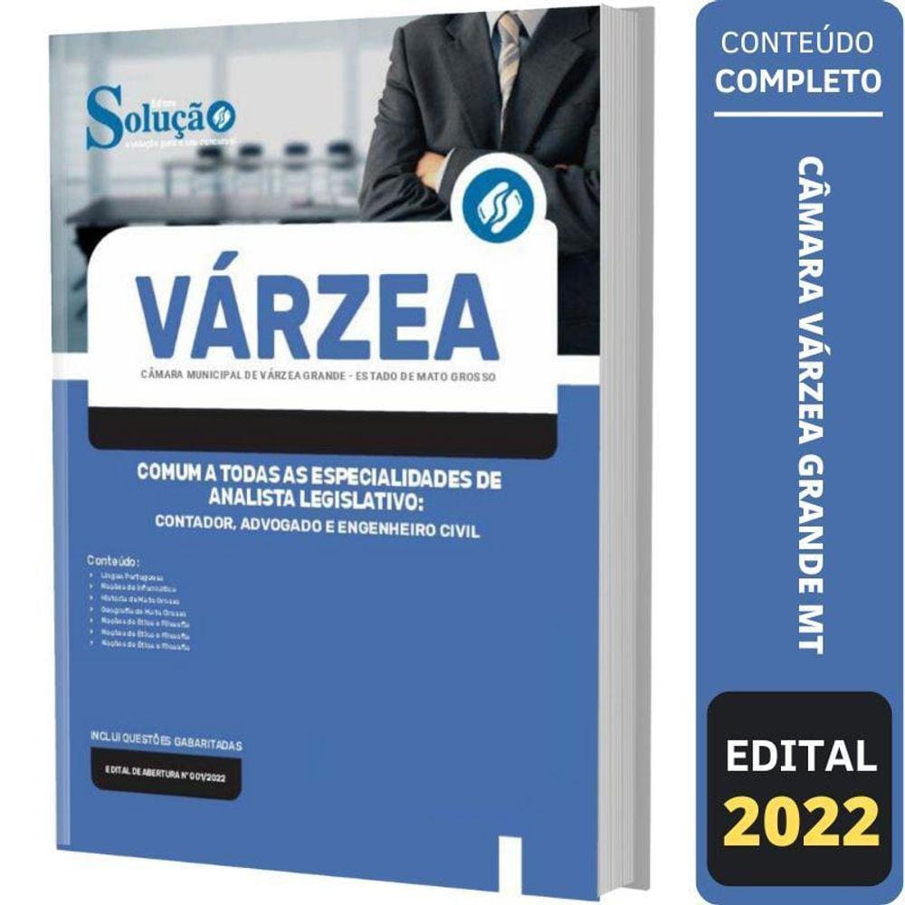 Apostila Câmara Várzea Grande Mt Comum Analista Legislativo