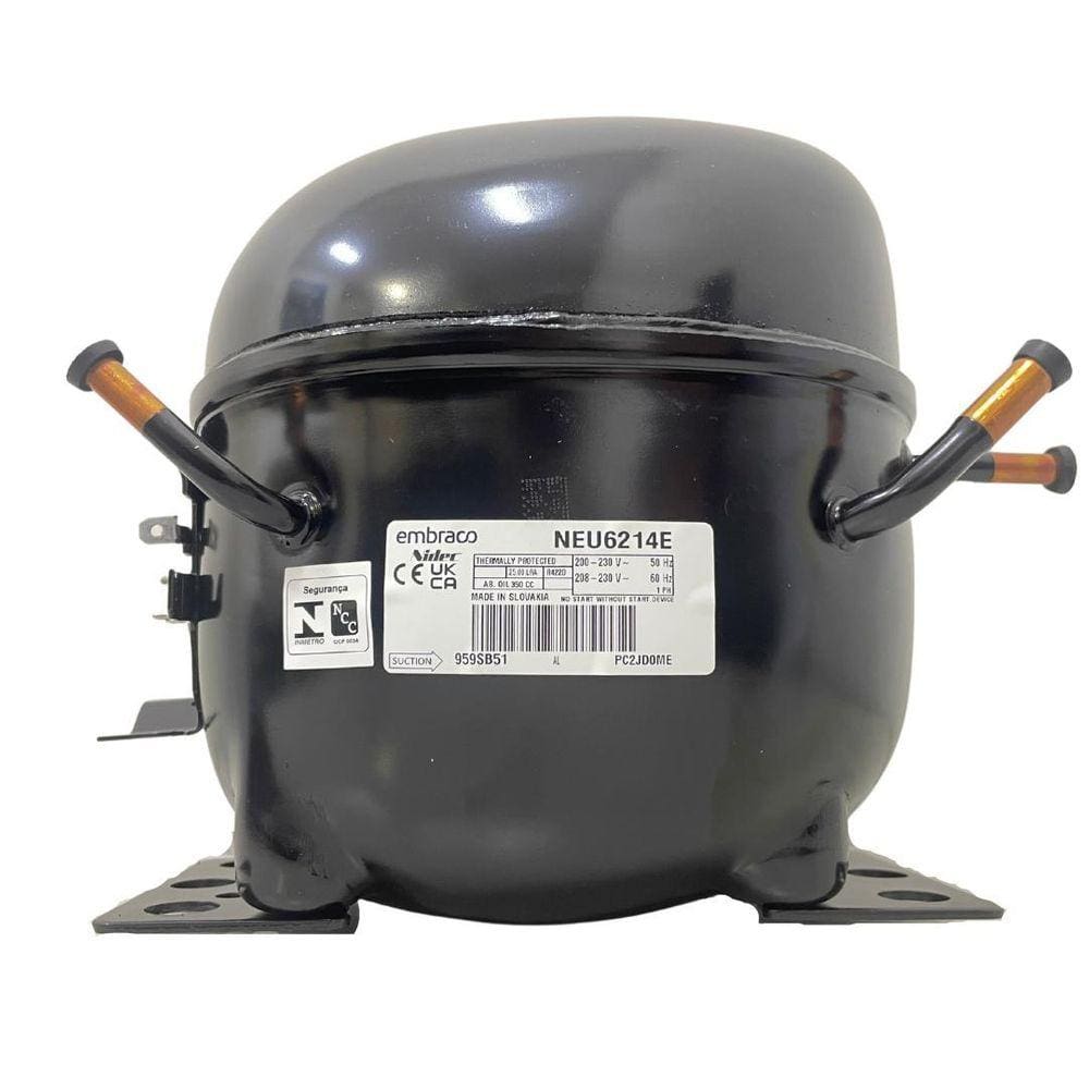 Compressor Motor Aspera 3/4 NEU6214E Embraco 220V Gás R22