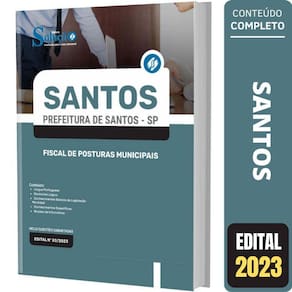 Apostila Concurso Santos Sp - Fiscal De Posturas Municipais