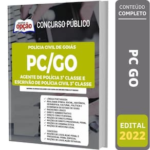 Apostila Concurso Pc Go - Agente De Polícia Civil 3 Classe