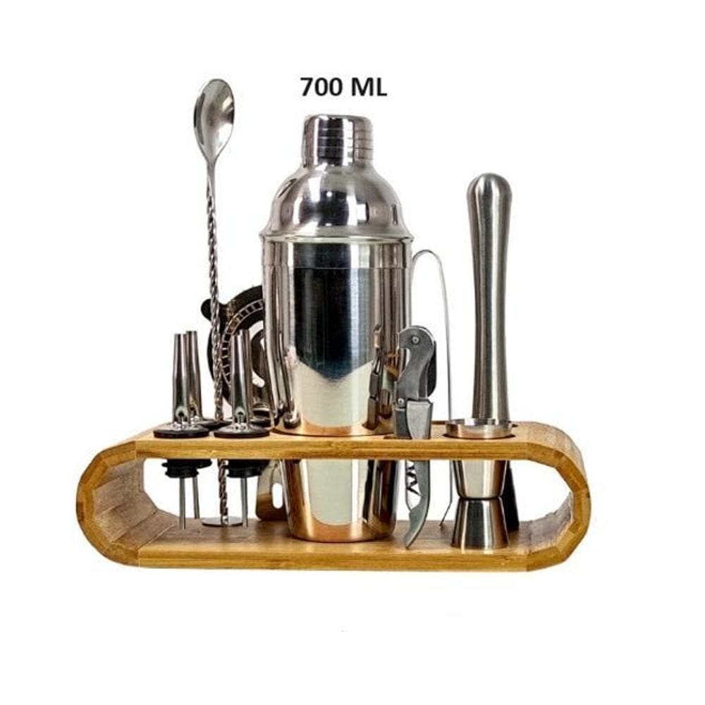 Kit Bartender Stylus Profissional 12 Peças Aço Inox