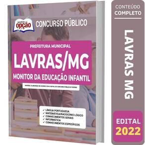 Apostila Concurso Lavras Mg - Monitor Da Educação Infantil