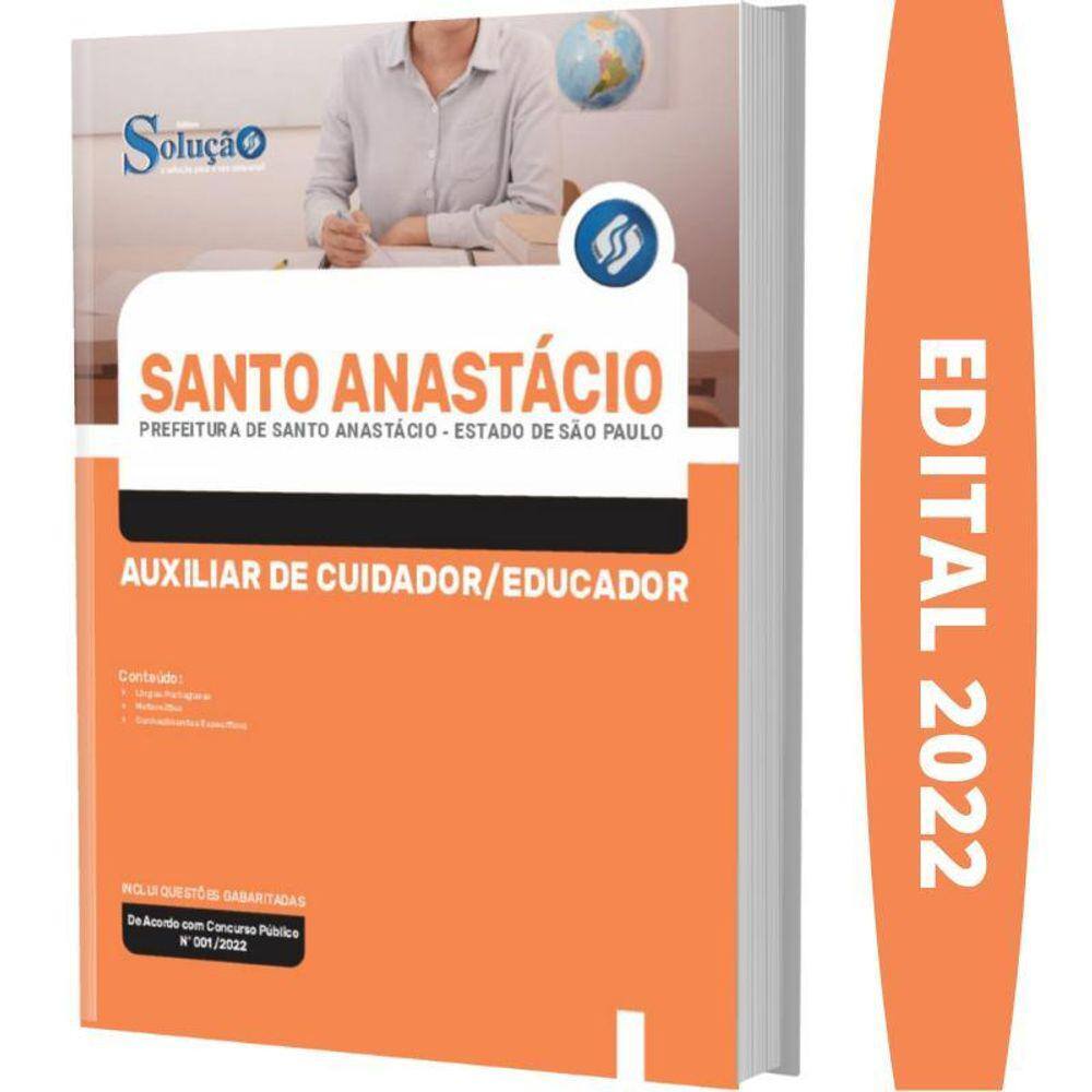 Apostila Concurso Santo Anastácio Sp - Auxiliar De Cuidador