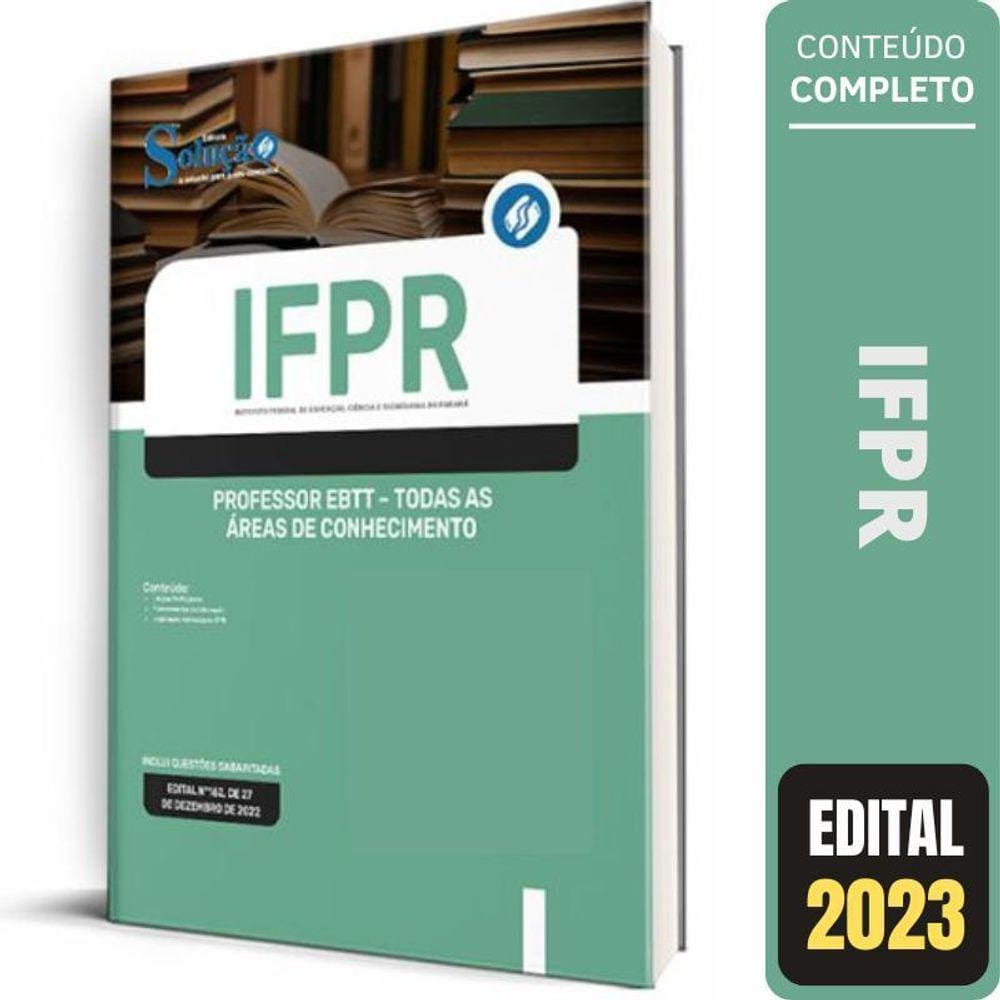 Apostila Concurso Ifpr - Professor Ebtt - Todas As Áreas