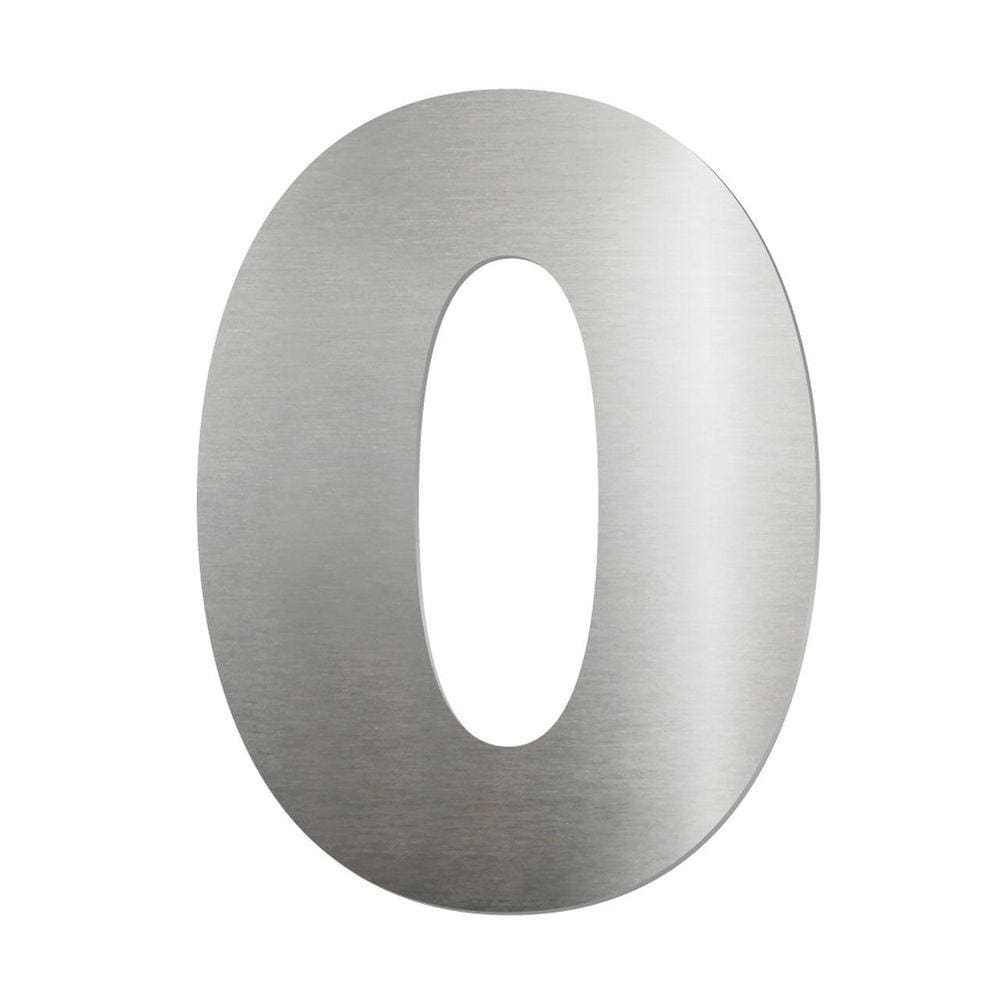 Placa de Sinalização Numérica Biotag 0 em Aço Inox