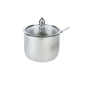Açucareiro Inox com Tampa de Vidro - 10x09cm - UNYHOME