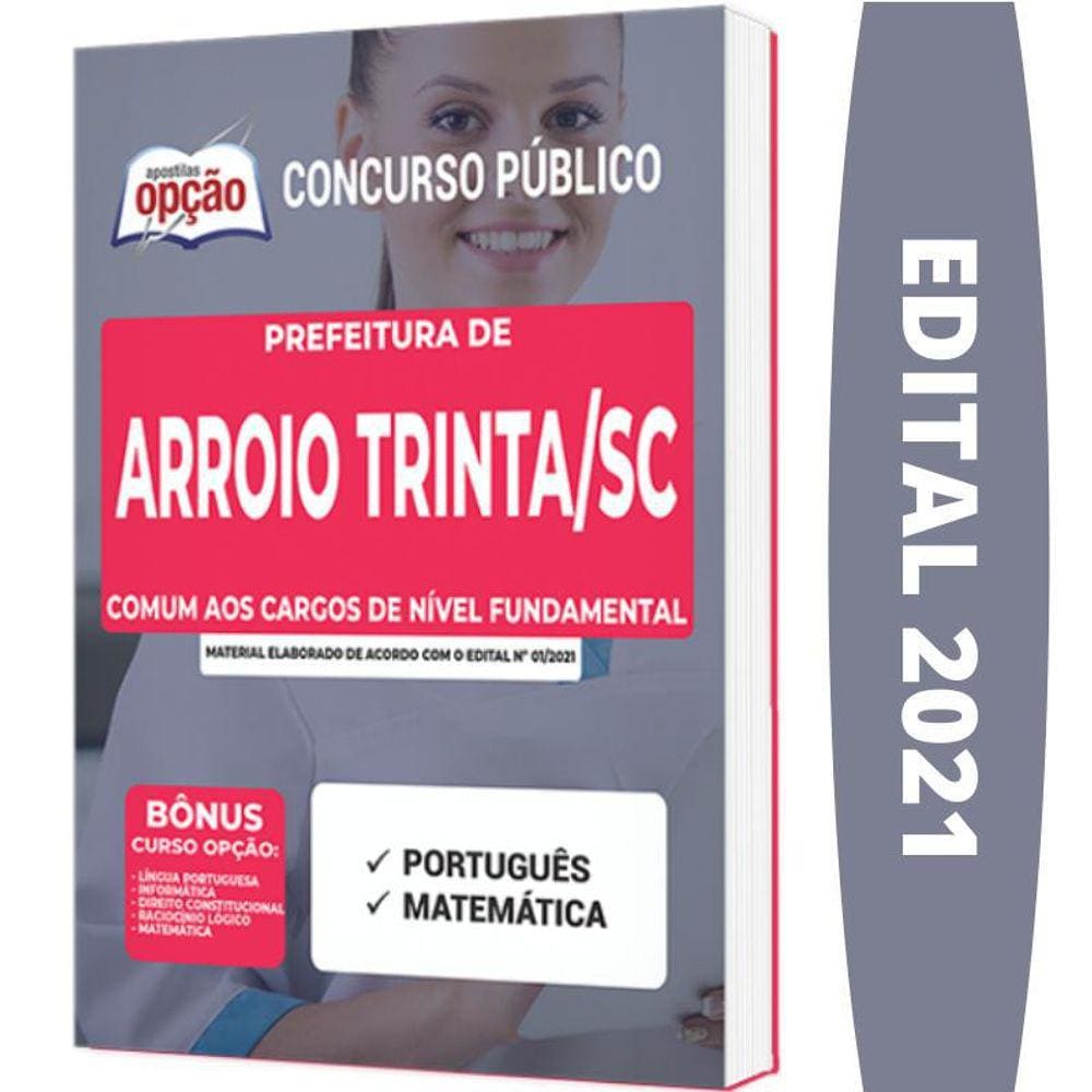 Apostila Arroio Trinta Sc - Cargos De Nível Fundamental