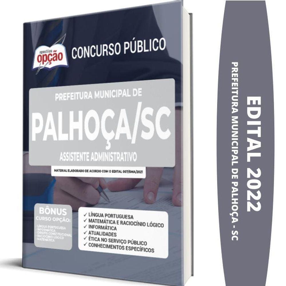 Apostila Prefeitura Palhoça Sc - Assistente Administrativo