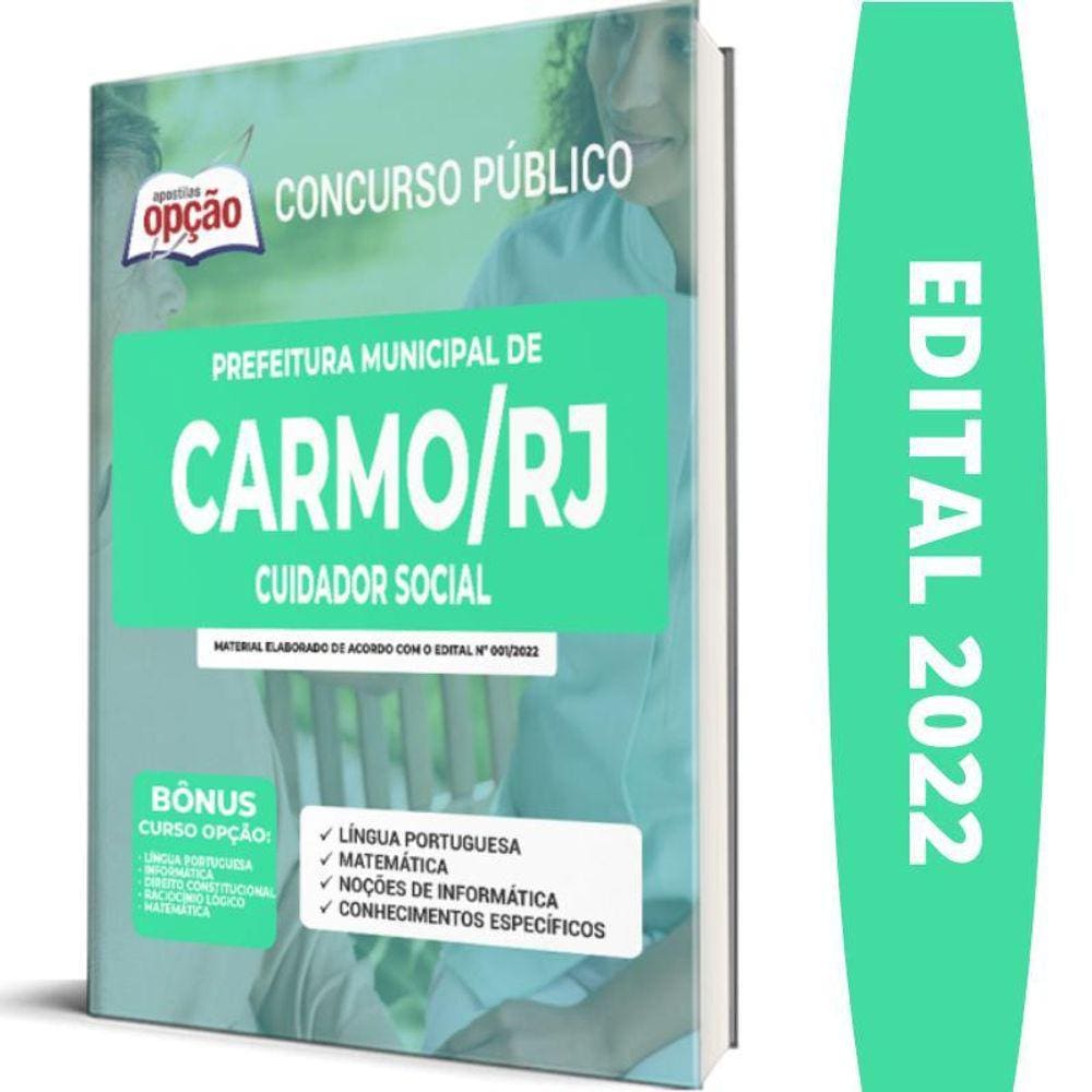 Apostila Prefeitura Carmo Rj - Cuidador Social