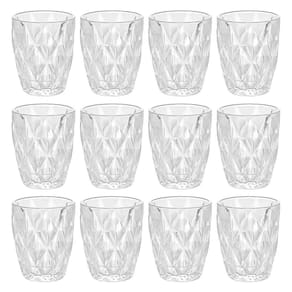Jogo Copos Vidro Diamond Transparente 270ml 12pçs - Lyor