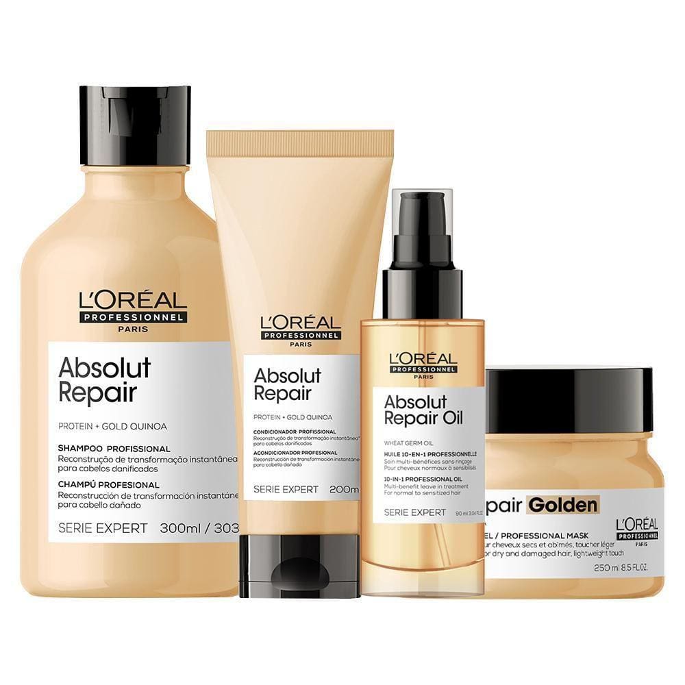 Kit L`Oréal Pro Absolut Repair Gold Quinoa-4 Produtos