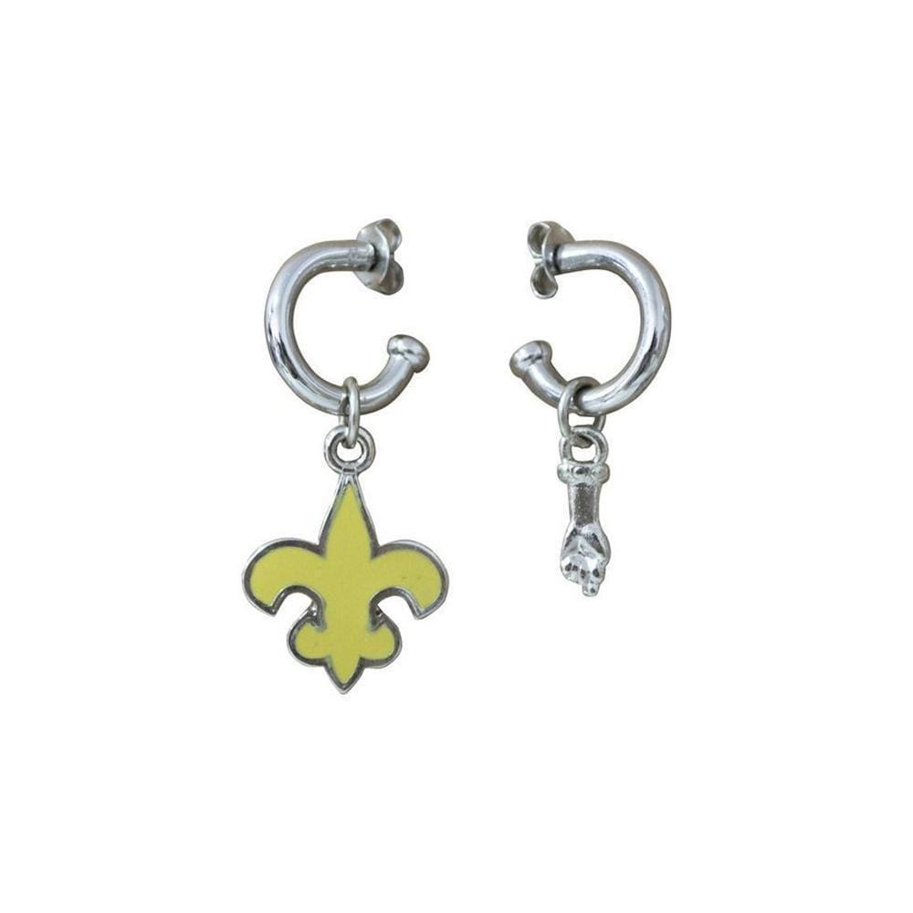 Brinco New Orleans Saints Nfl Argola Com Pingente Metálico
