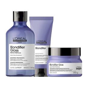 Kit L`Oréal Pro Serie Exp Blondifier Gloss-Sh E Cond E Másc