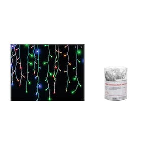 Cortina Led Natal 2,3M 100 Leds 8 Funções Colorido 220V