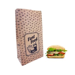 Saco Kraft Para Delivery Sos P 17,5X8,5X33Cm Com 50 Un.