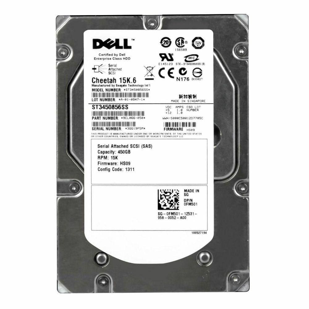 Hd Sas Dell 450GB Cheetah 15K.6 0FM501 FM501 ST3450856SS