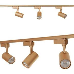 Kit De Trilho Eletrificado 1Mt + 3 Spot Led 7W Luz Quente