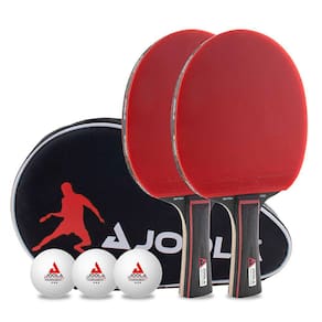 Conjunto de raquetes de tênis de mesa Duo Set Pro: 2 raquetes + 3 bolas + Capa