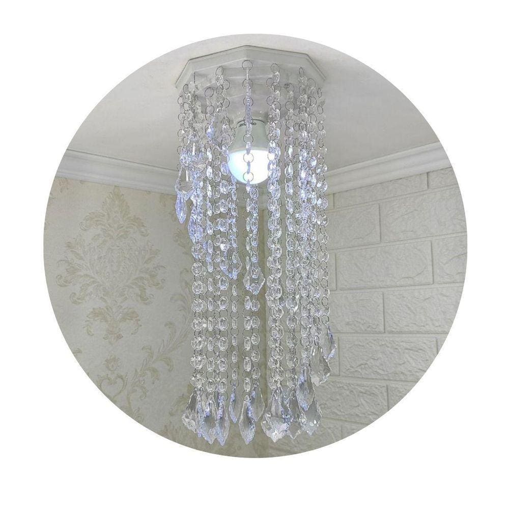 Lustre de cristal em acrílico - Design moderno e alto brilho