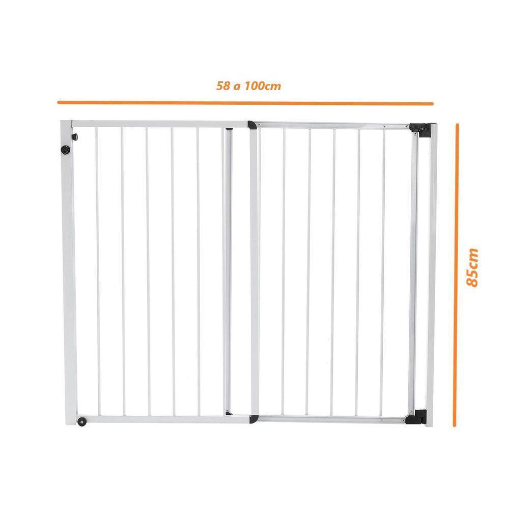 Portão Segurança Criança Largura Regulável 70 A 125Cm Branco