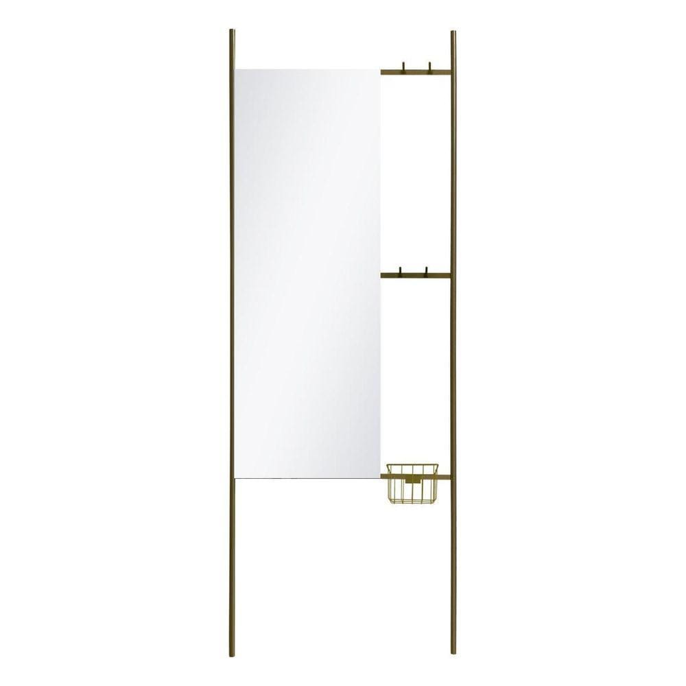 Espelho Decorativo Chão Hanger Dourado 180X63Cm Retangular