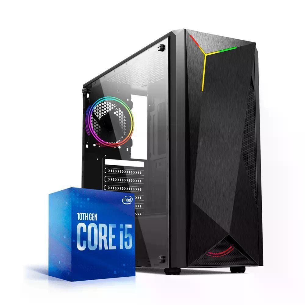 Computador Gamer Intel Core I5 10400F, Rx 550 4Gb, 8Gb, Ssd