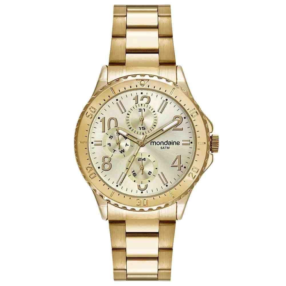 Relógio Mondaine Dourado Feminino 32586LPMVDE1 Aço 5ATM