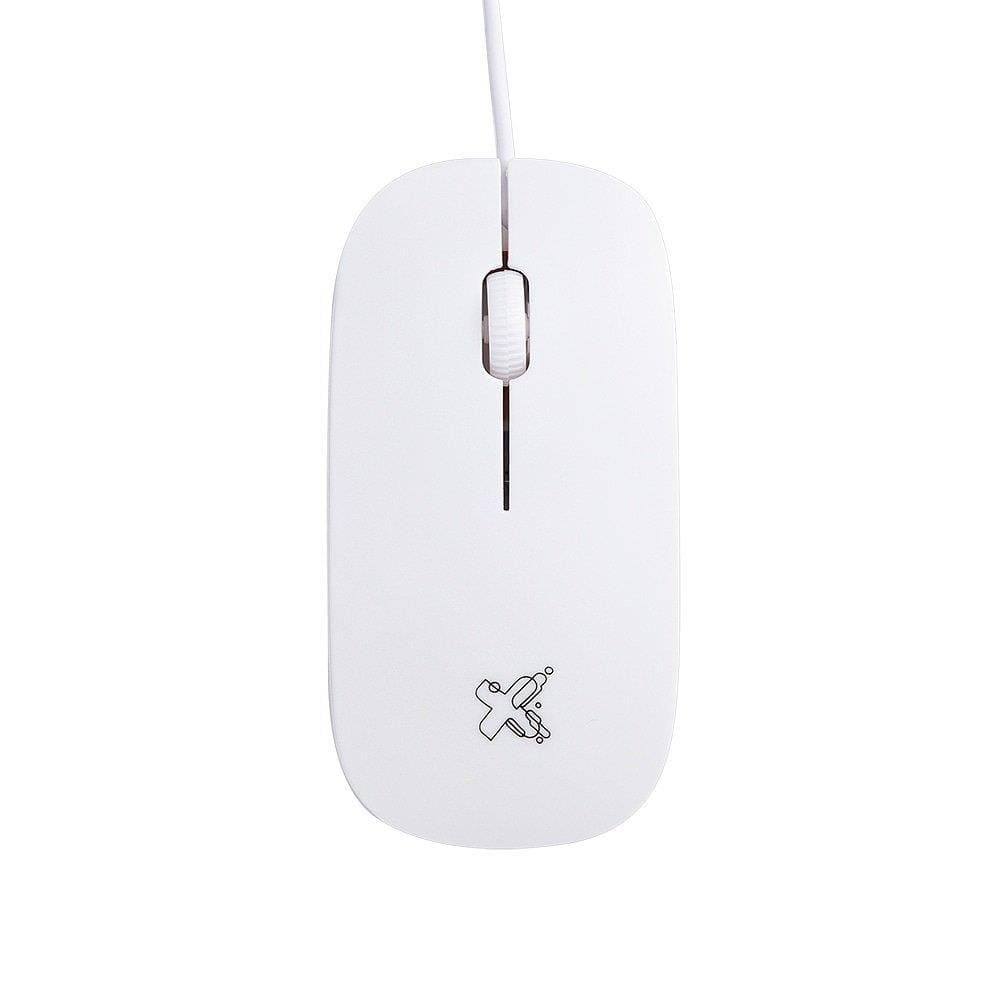 Mouse Maxprint Surface 1.200 DPI com fio, USB 2.0, Branco