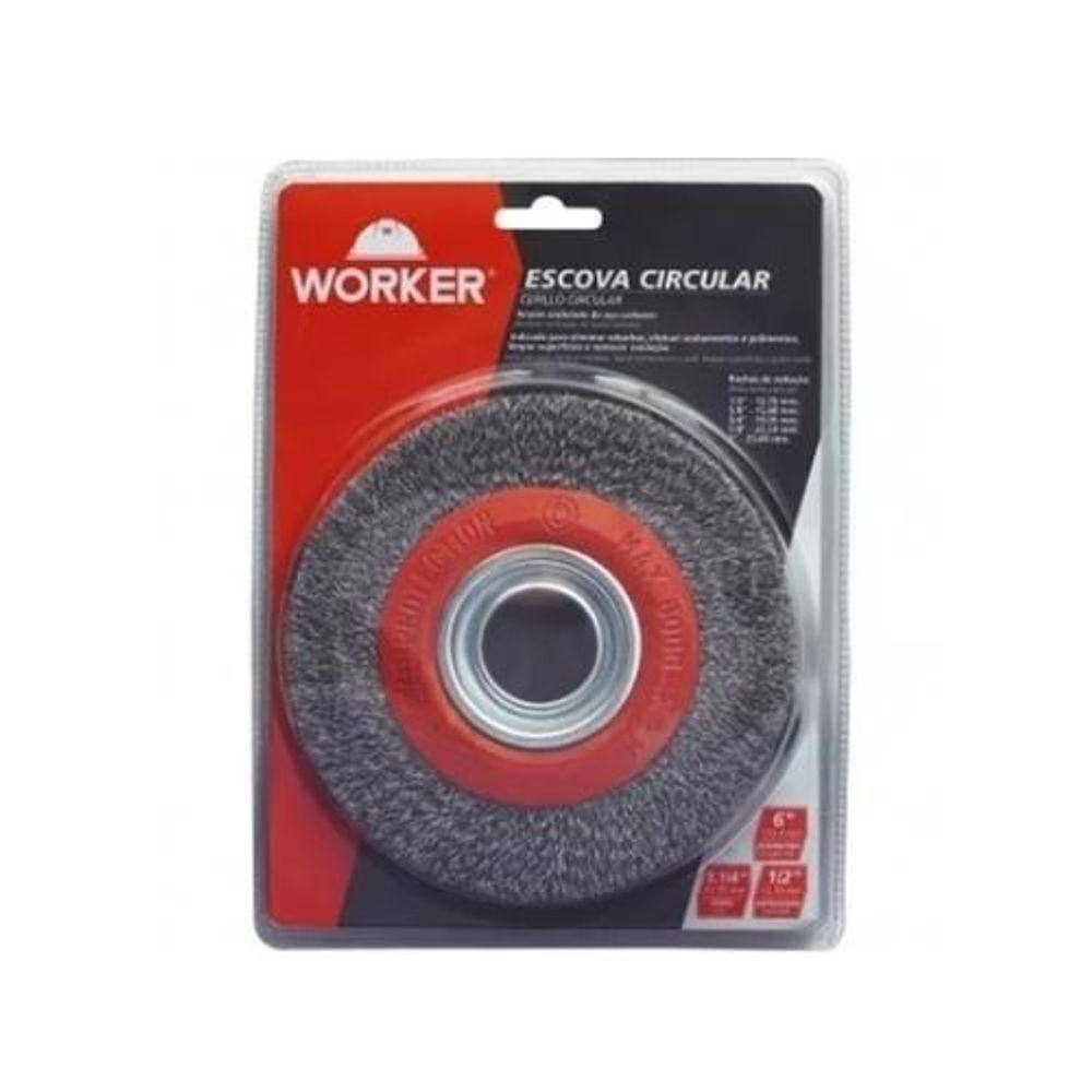 Escova Circular 6 X 1/2 X 5/8 Pol. - Worker