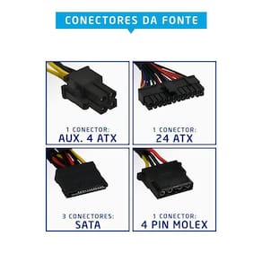 Gabinete Micro Atx Evus Ev-G12P Com Fonte 200W