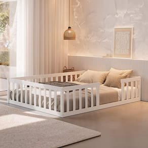 Cama Fazenda Queen Size Branco Nemargi